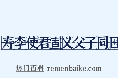 寿李使君宣义父子同日是什么意思的图片